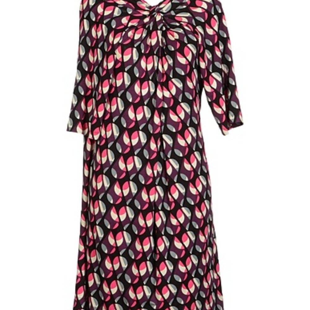 M Missoni Interesting Viscose Printed Dress With Wrap Back M-L